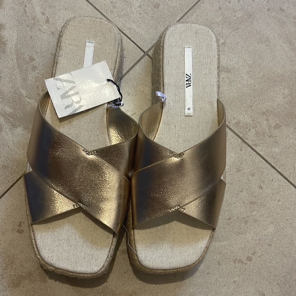Zara metallic platform sandals - Picture 8 of 9